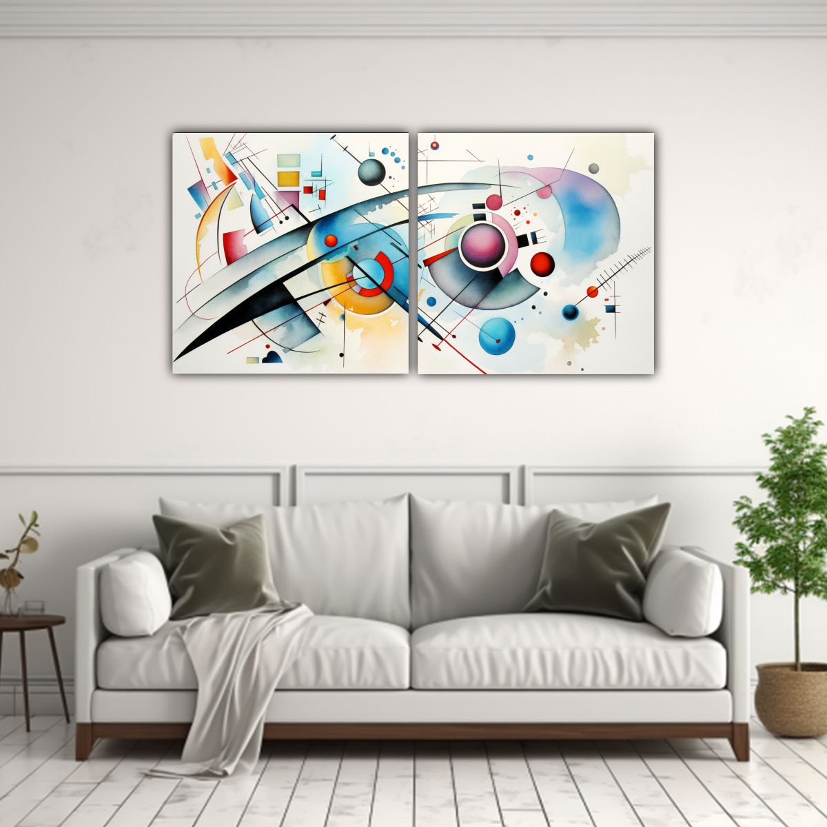GENERICO - Cuadros Cuadro Duradero Acuarela Abstracta 140x70 Cm