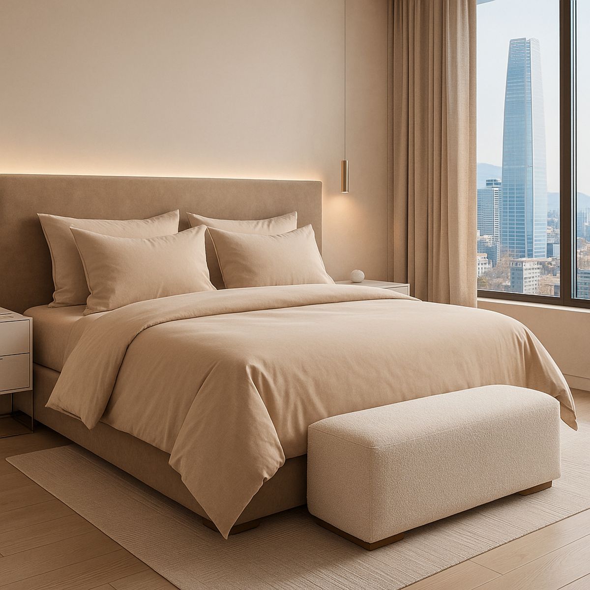 ARMONIA - Juego de sábanas 2 plazas Signature 800 hilos de algodón