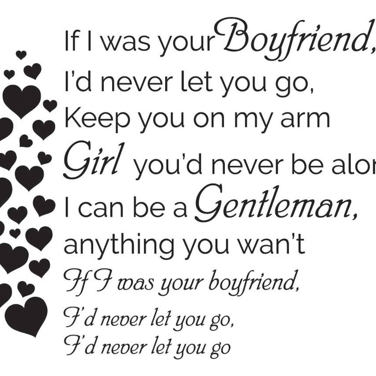 GENERICO - Decomural Justin Bieber Boyfriend Song Lyrics WS-40828