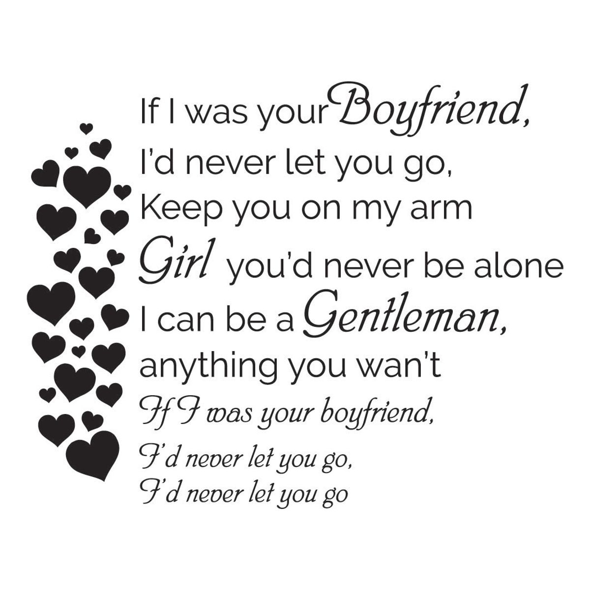 GENERICO - Decomural Justin Bieber Boyfriend Song Lyrics WS-40828