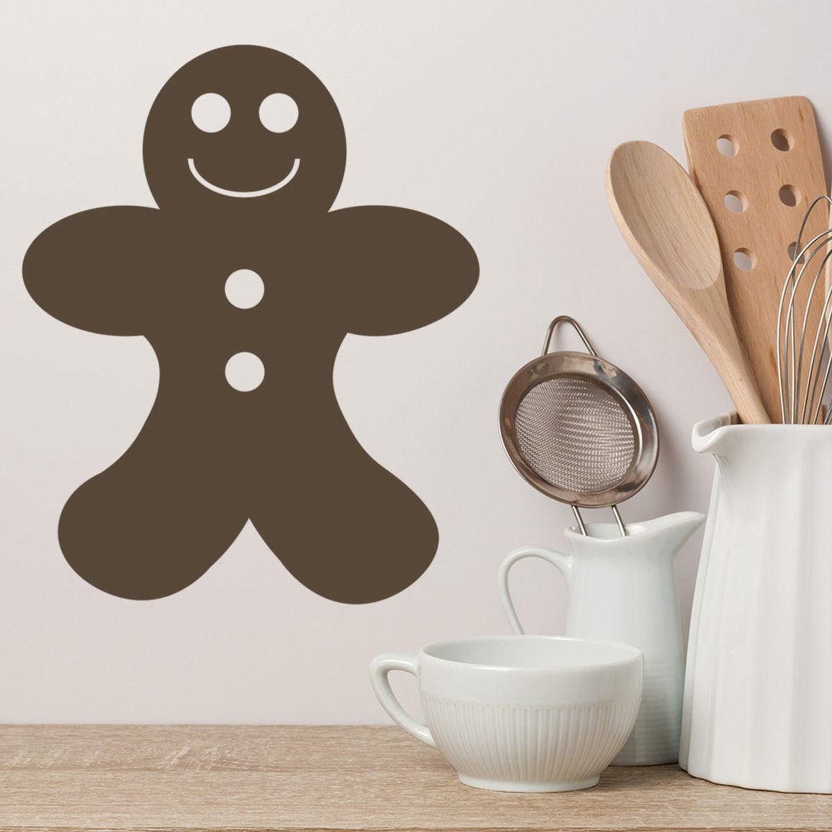 GENERICO - Decomural Gingerbread Man Kitchen Cafe WS-40845