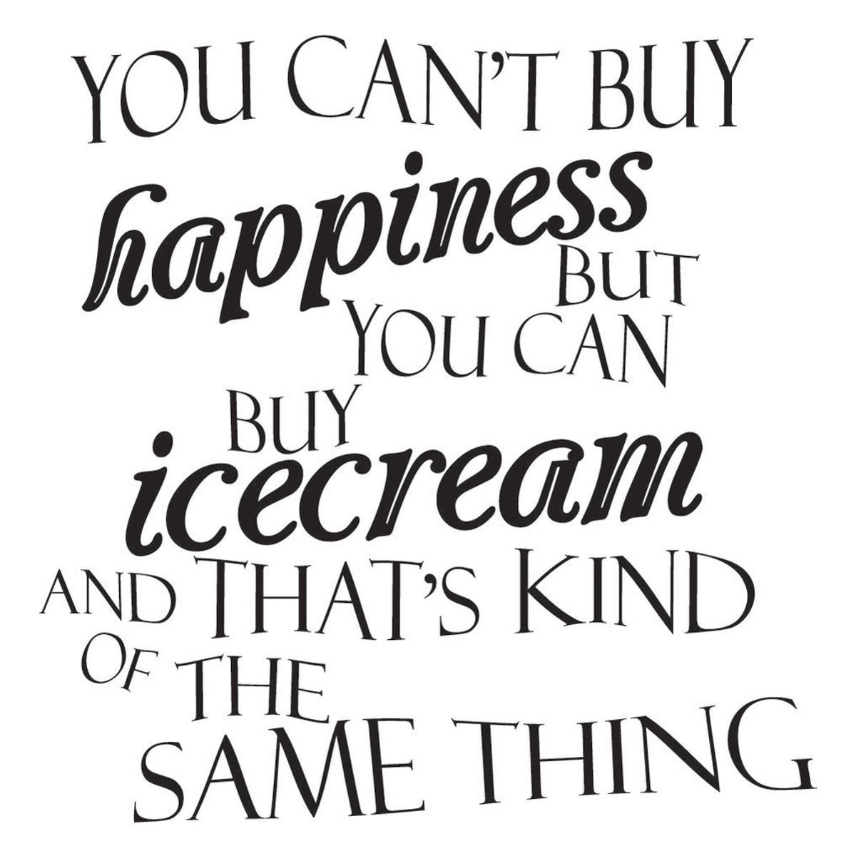 GENERICO - Decomural You Can Buy Ice Cream Kitchen WS-40866