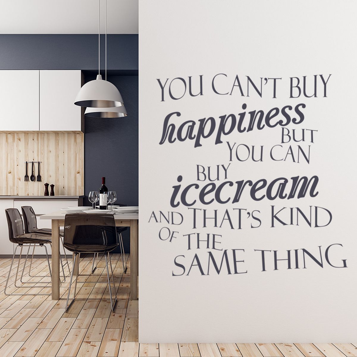 GENERICO - Decomural You Can Buy Ice Cream Kitchen WS-40866