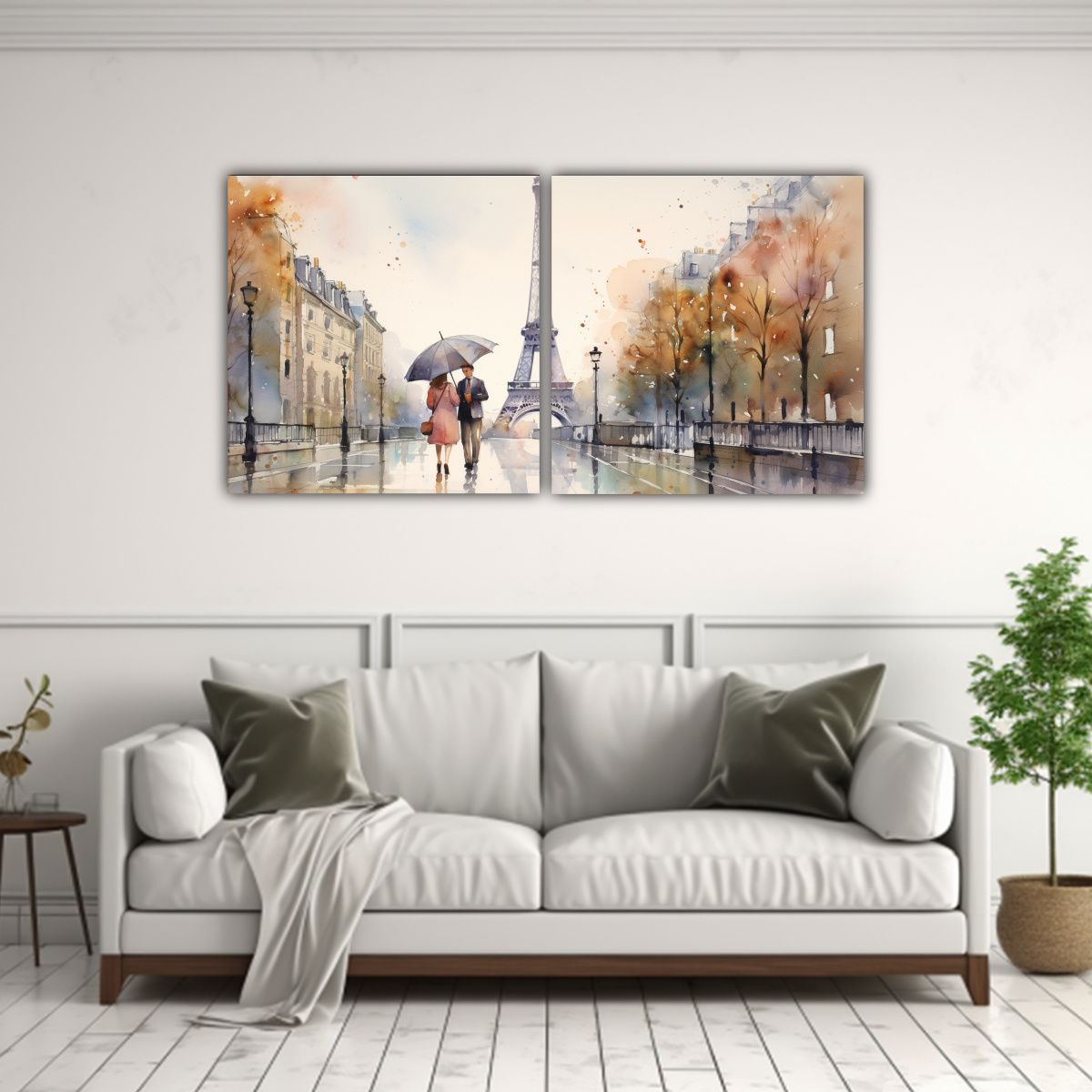 GENERICO - Pinturas Decorativas Minimalistas De Dos Jóvenes 140x70 Cm
