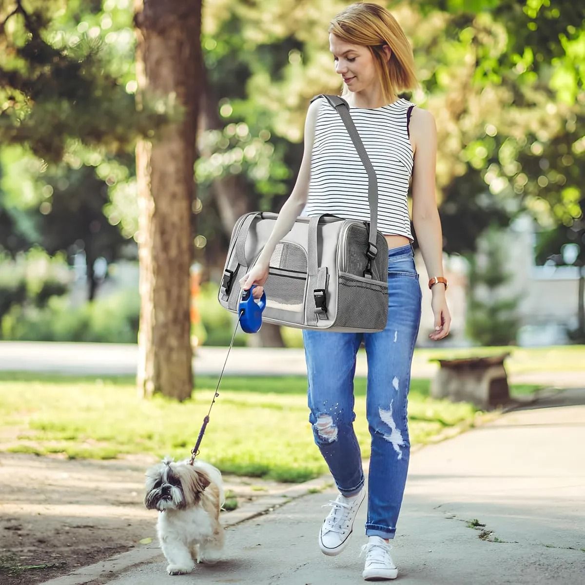 EVERSO - Bolso Transportador Para Mascota Gato Perros Multifuncional