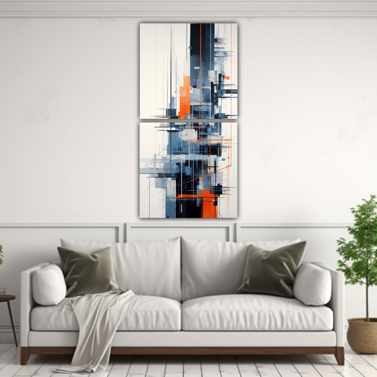 GENERICO - Cuadros Decorativos Con Dibujo De Naranja E 80x160 Cm