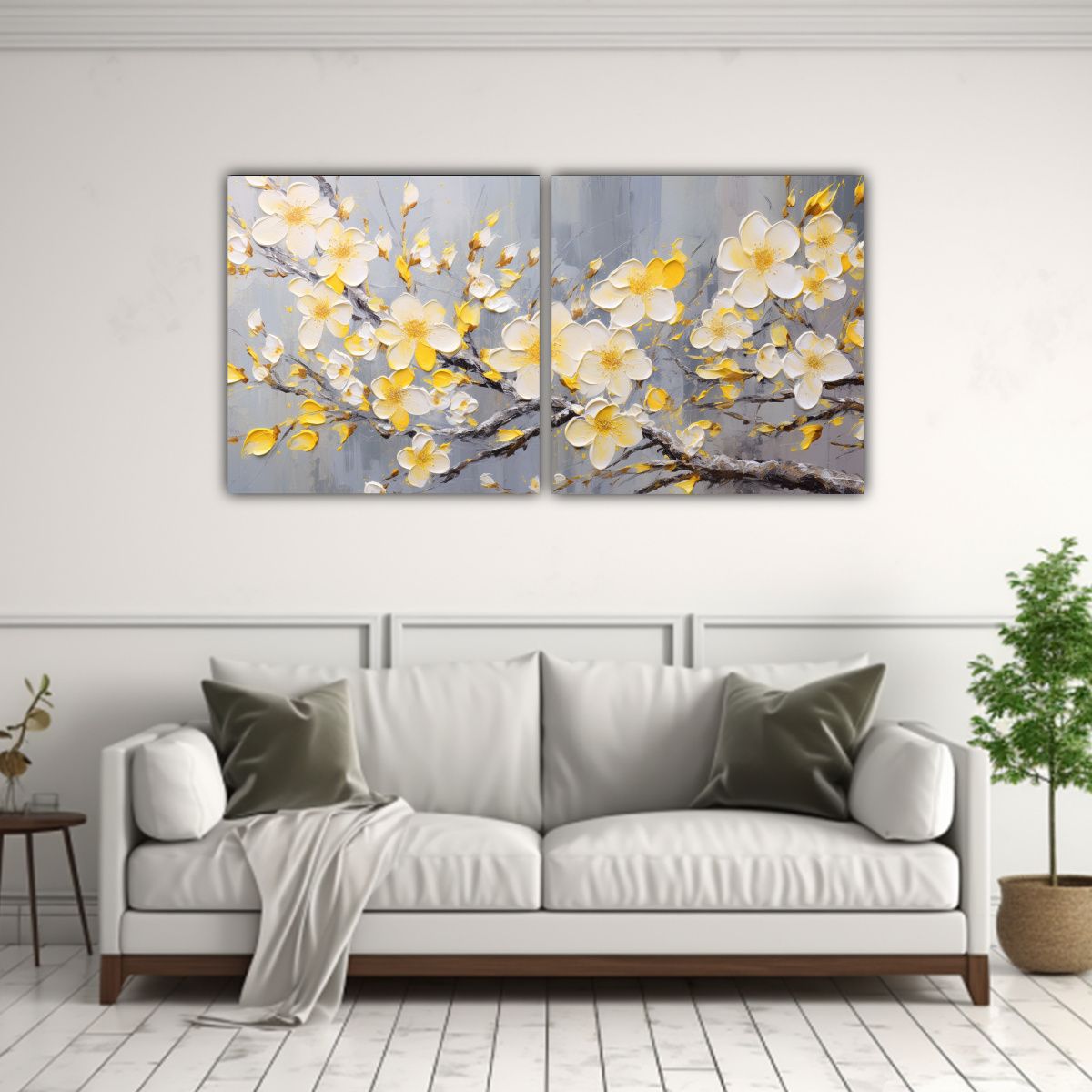 GENERICO - Cuadro Impreso Simplicidad Flor De Cerezo 140x70 Cm