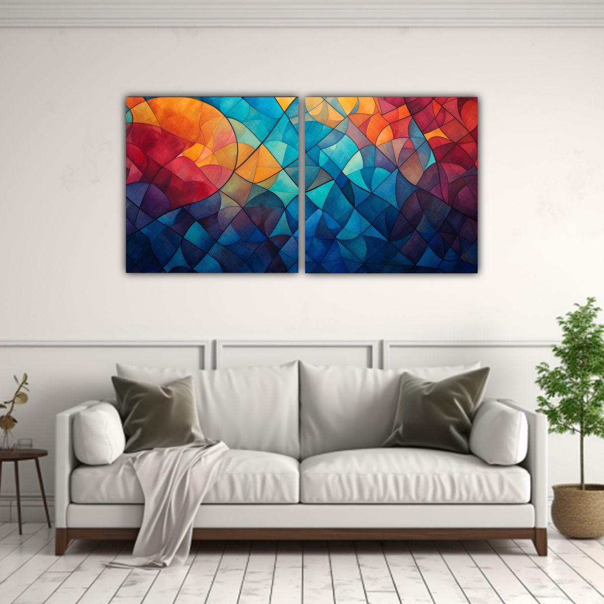 GENERICO - Diptico Moderno Elegante Reinterpretación 120x60 Cm