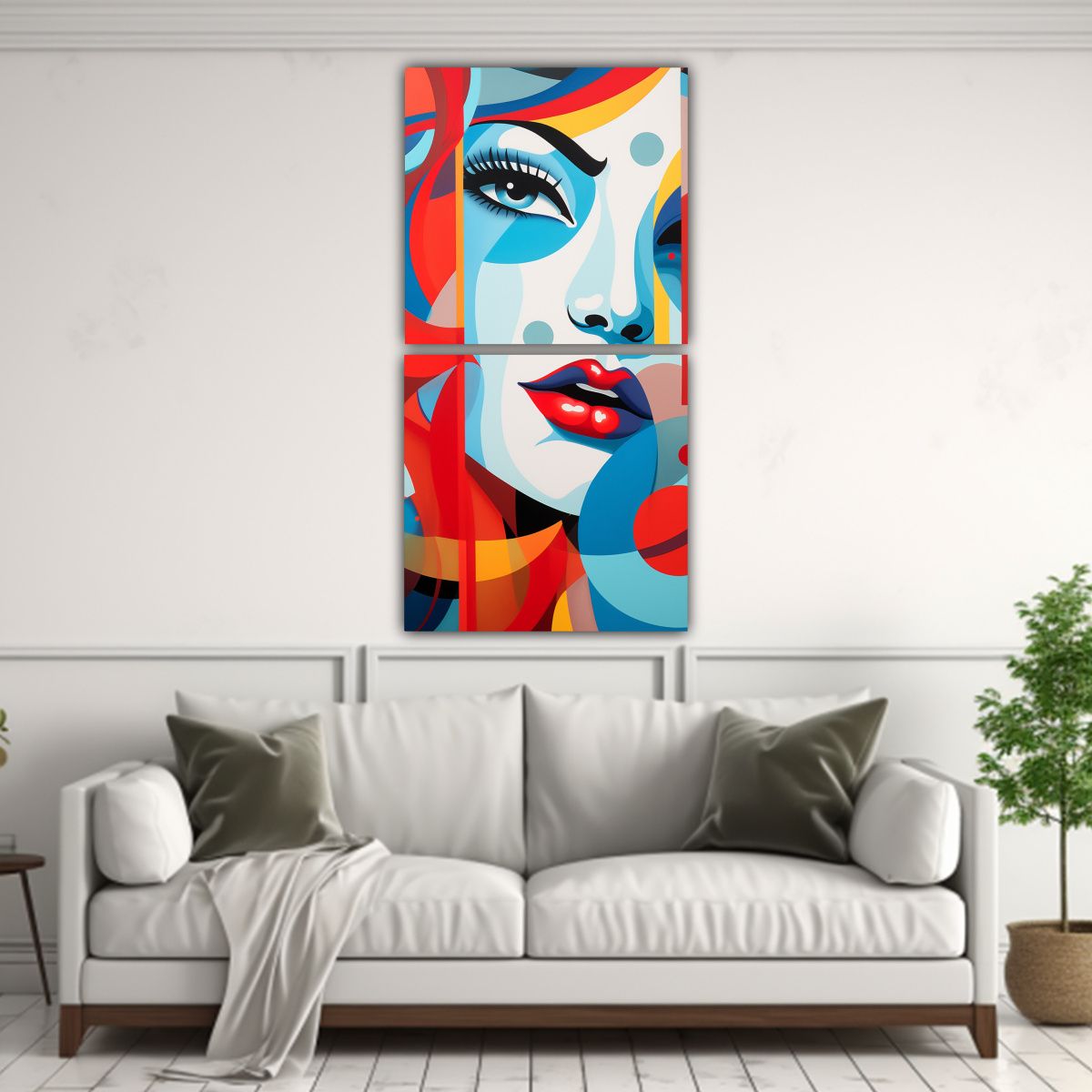 GENERICO - Cuadros Abstractos Fusión Estética De Pop Art Y 80x160 Cm