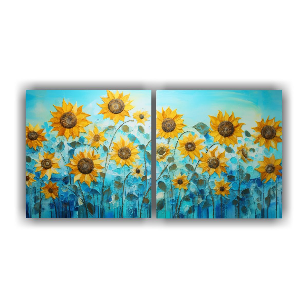 GENERICO - Cuadro Decorativo Para Oficina De Girasoles 140x70 Cm
