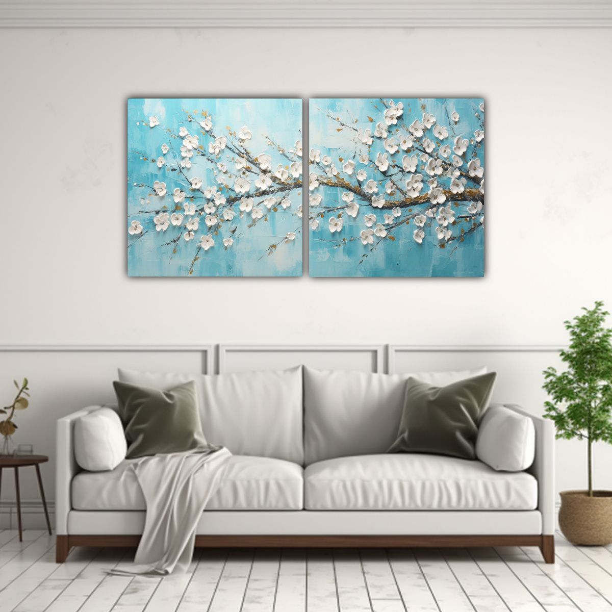 GENERICO - Pintura En Lienzo Vintage Dos Cuadros Vida A 120x60 Cm