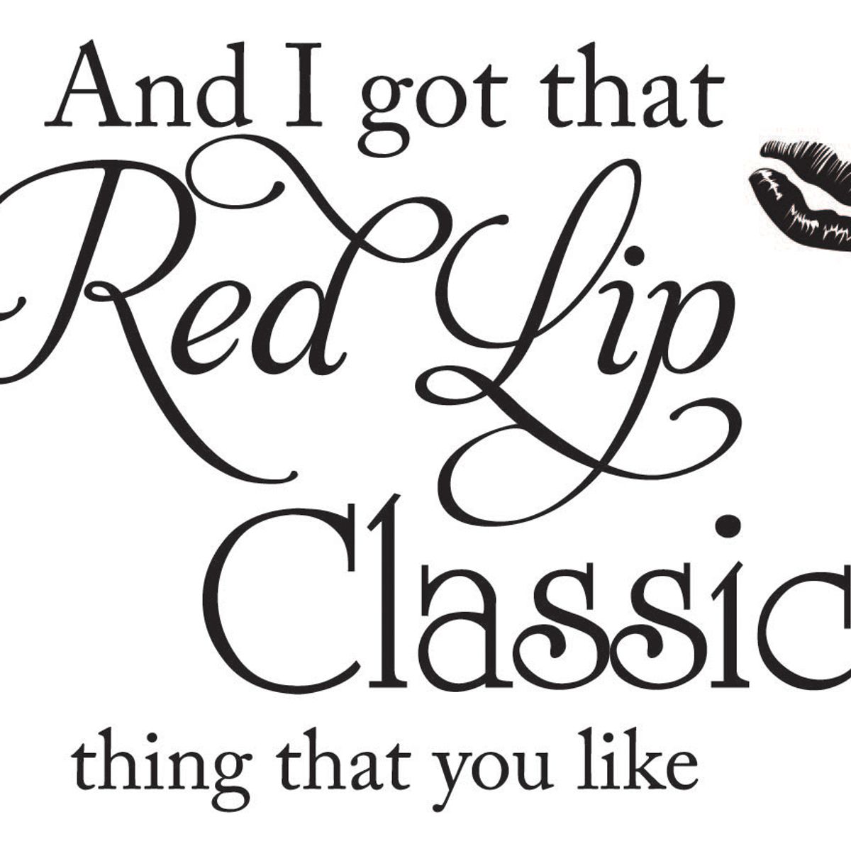 GENERICO - Decomural Red Lip Classic Taylor Swift WS-40915