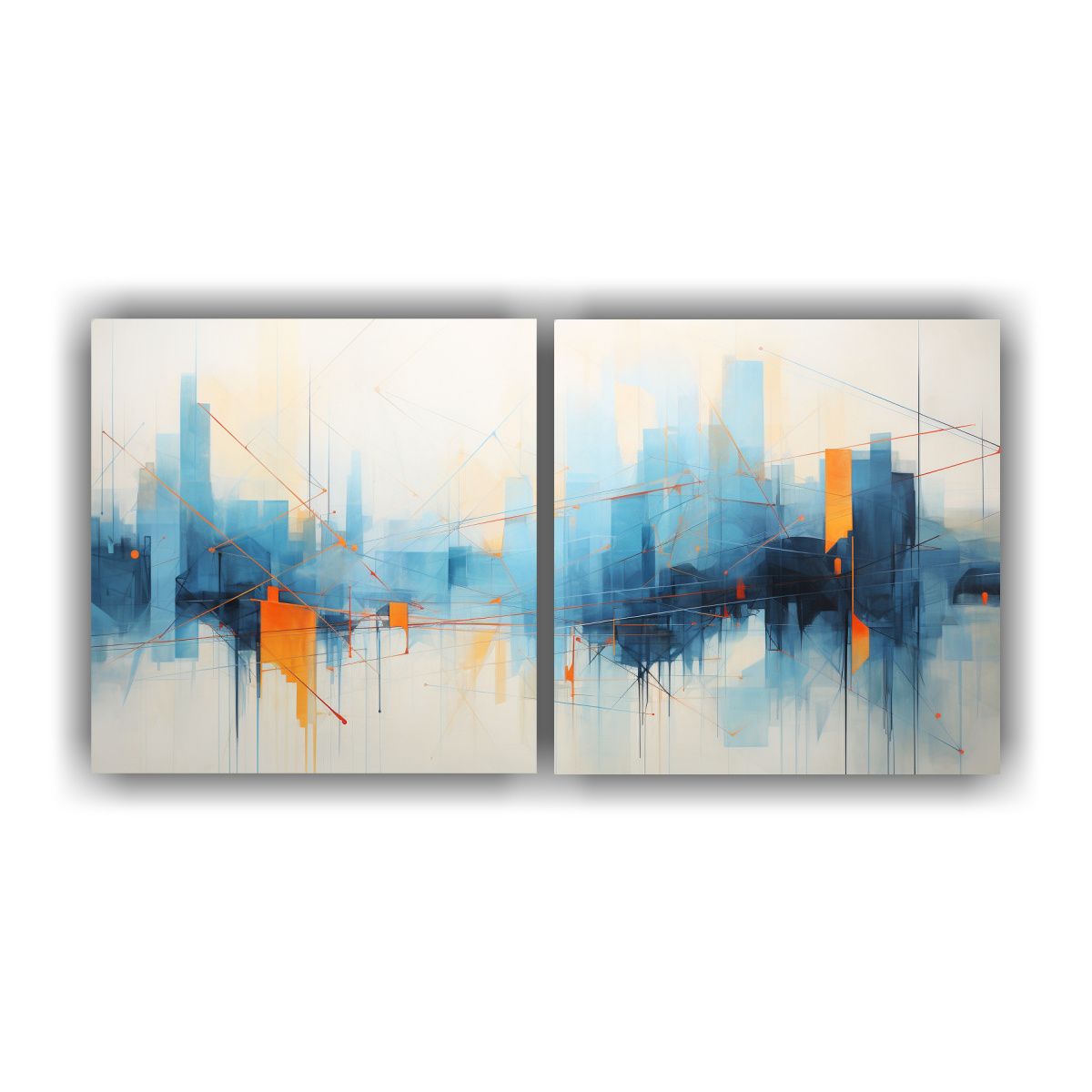 GENERICO - Cuadro Acuarela Representación Abstracta De 140x70 Cm