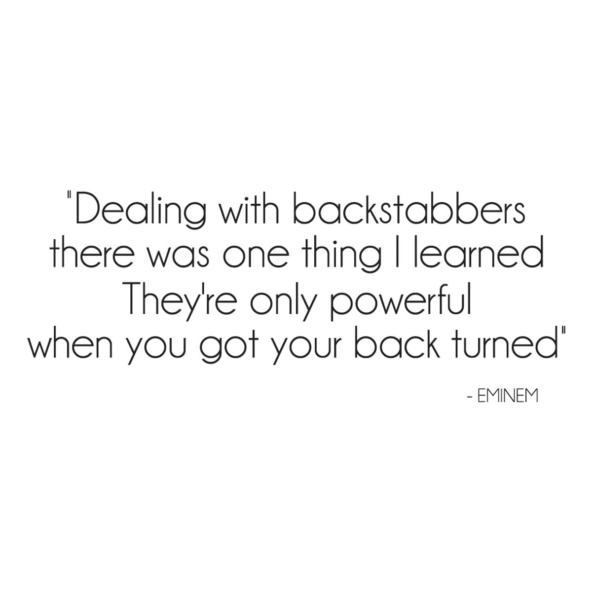 GENERICO - Decomural Backstabber Eminem Song Lyric WS-40944