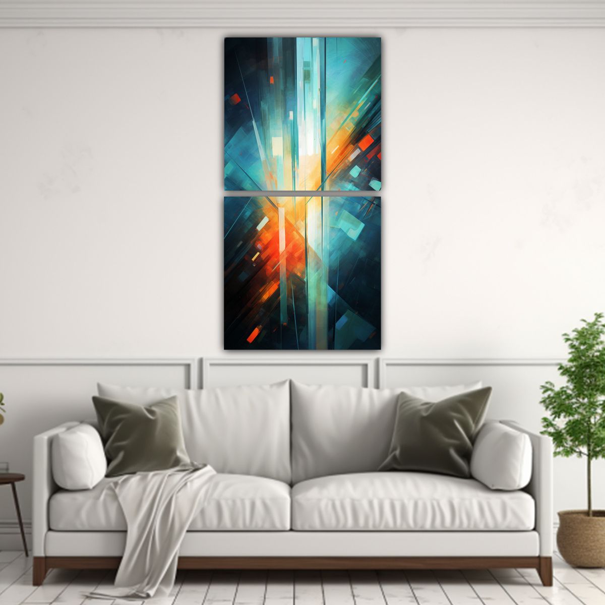 GENERICO - Pinturas Abstractas Dos Artes Creativa Escena 80x160 Cm