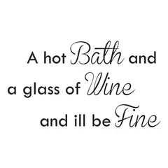 GENERICO - Decomural Hot Bath Glass Of Wine Bathroom WS-40963