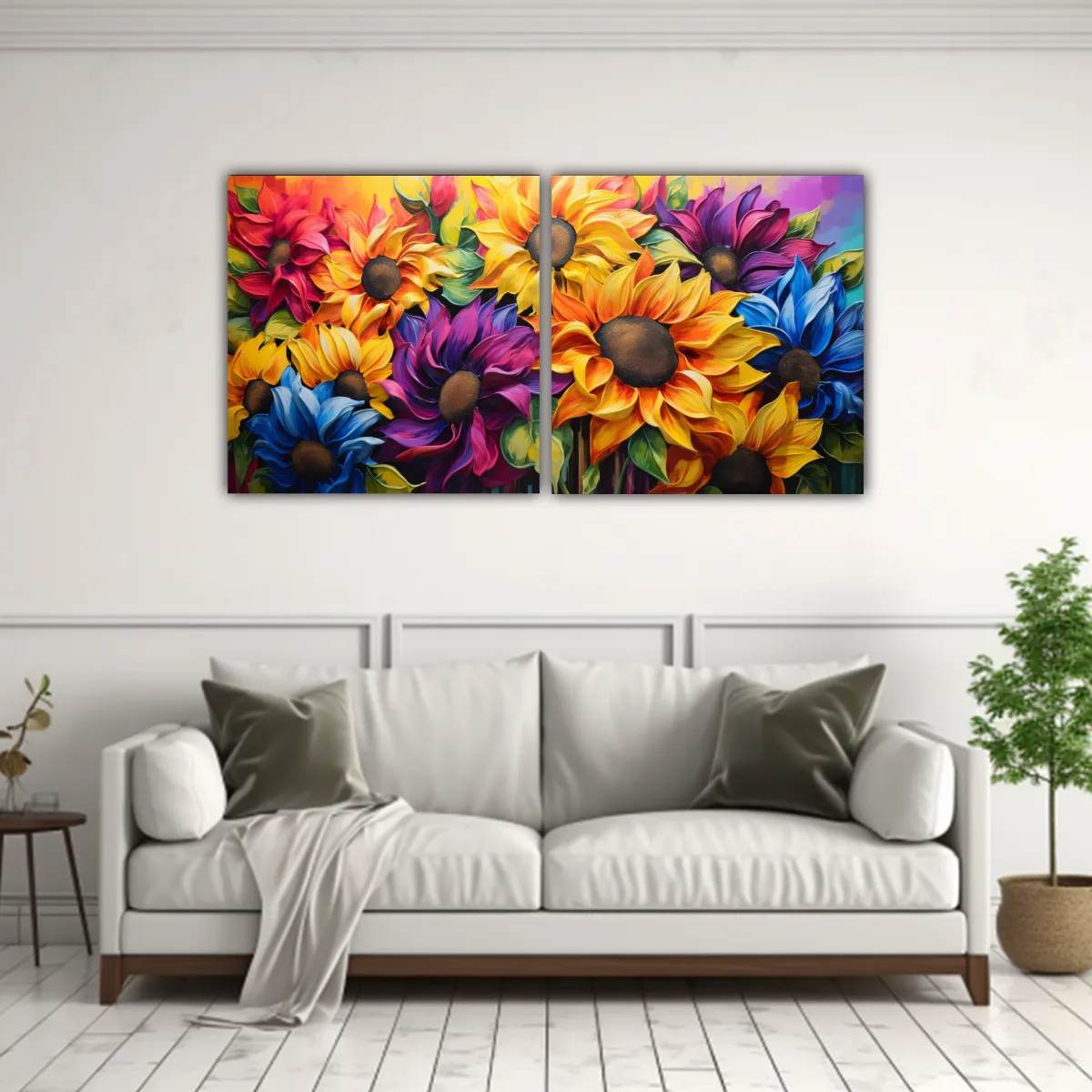 GENERICO - Pintura Abstracta Relieve Lienzo Colores Arco 120x60 Cm