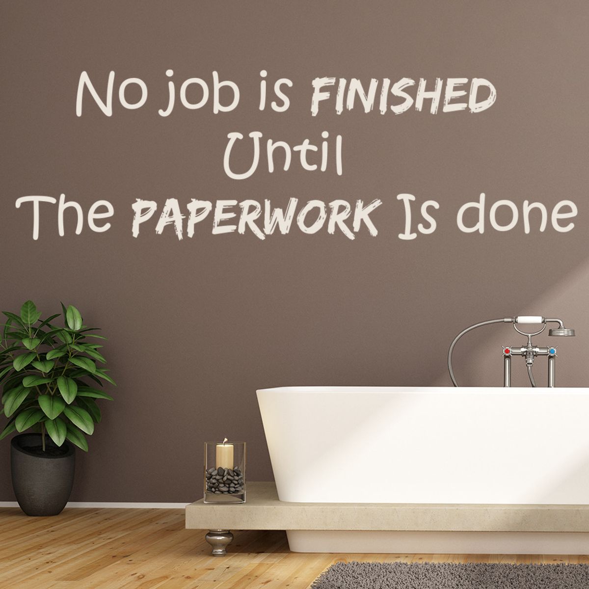 GENERICO - Decomural Paperwork Funny Toilet WS-40970