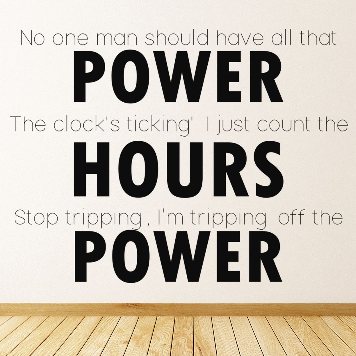 GENERICO - Decomural Kanye West Power Song Lyrics WS-40972