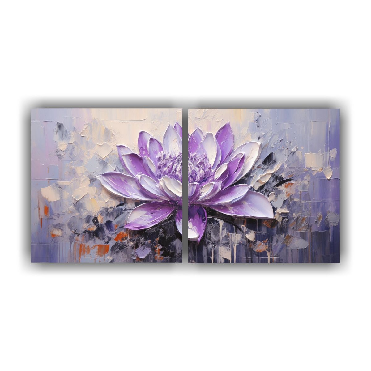 GENERICO - Pintura En Tela Sublimada De Loto Púrpura Estilo 120x60 Cm