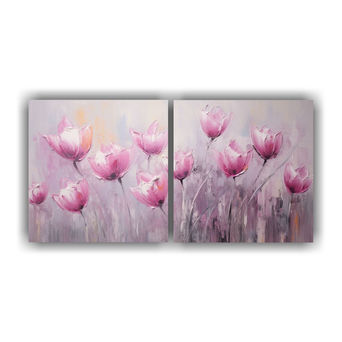 GENERICO - Cuadro Alta Calidad Pop Art De Tulipanes Rosados 140x70 Cm