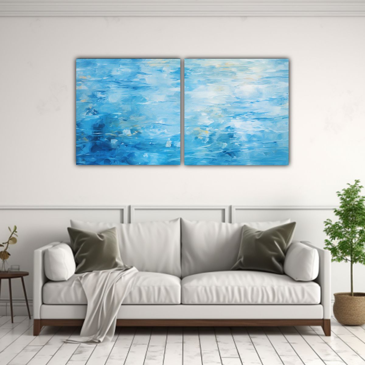 GENERICO - Composiciones Abstracción Acuática Fusión 120x60 Cm