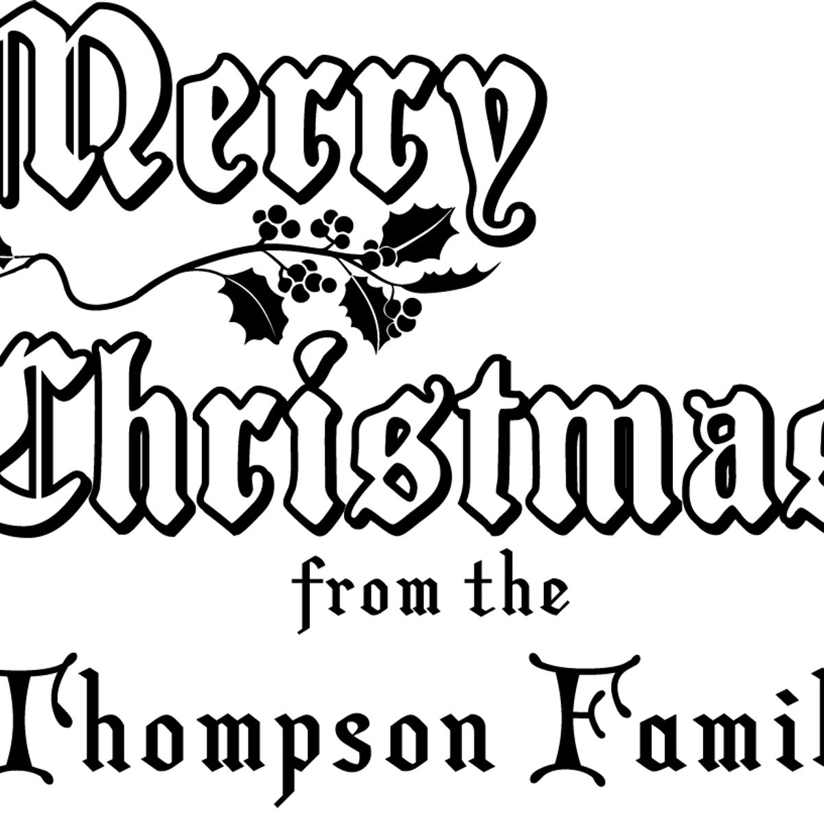 GENERICO - Decomural Merry Christmas Holly WS-50021