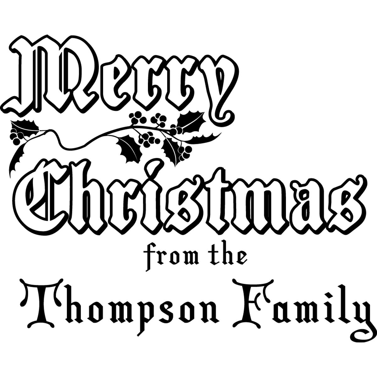 GENERICO - Decomural Merry Christmas Holly WS-50021