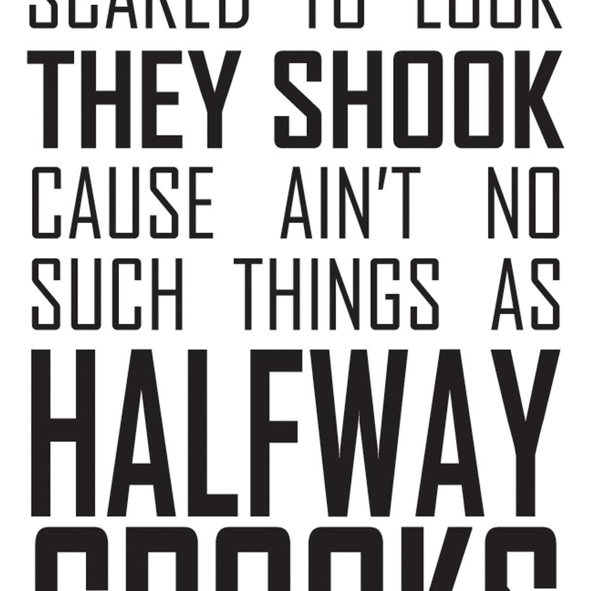 GENERICO - Decomural Mobb Deep Halfway Crooks Song Lyrics WS-41003