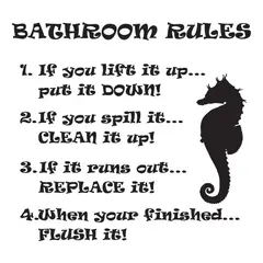 GENERICO - Decomural Bathroom Rules Bathroom WS-41027