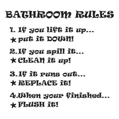 GENERICO - Decomural Bathroom Rules Bathroom WS-41028