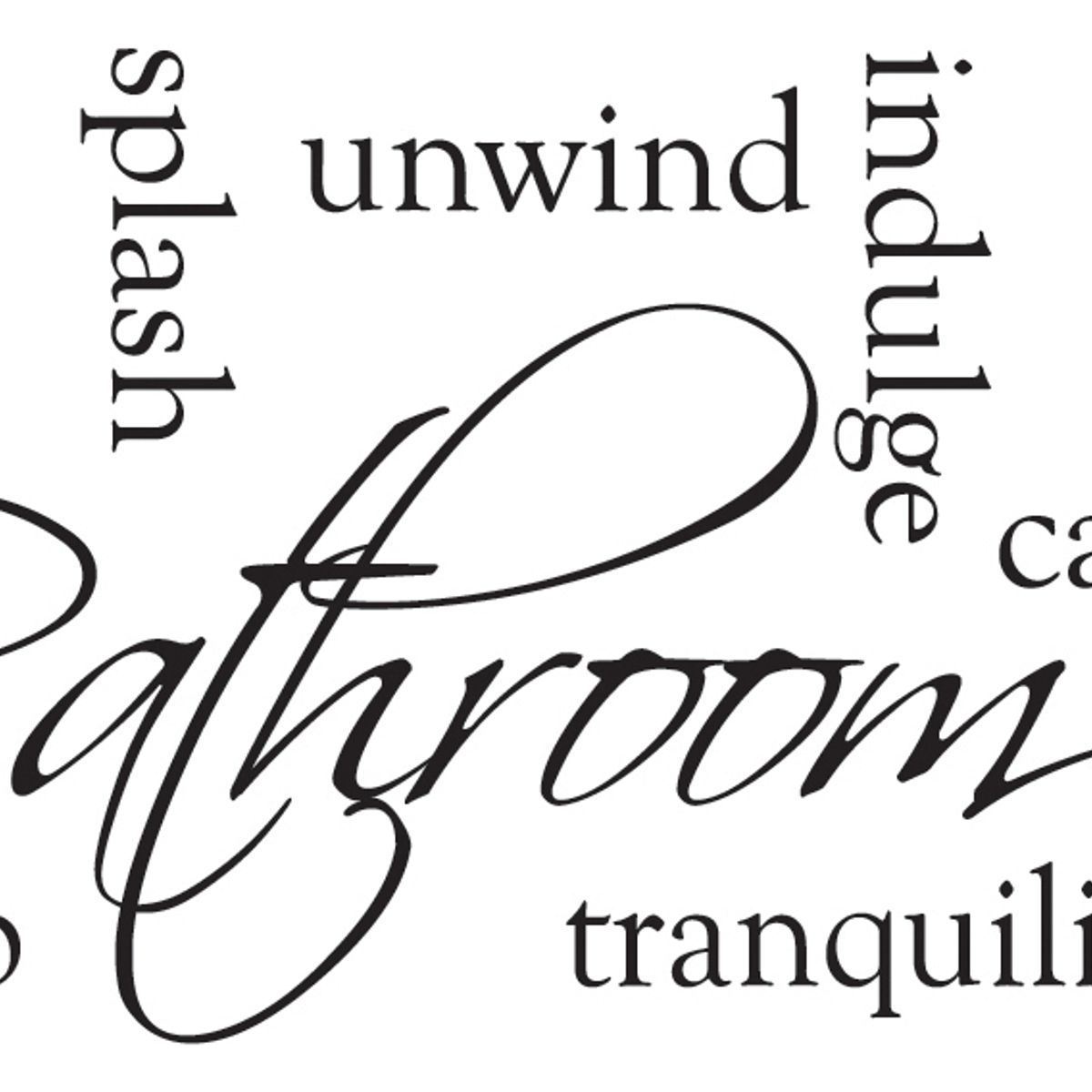 GENERICO - Decomural Bathroom Words Relax Soak Unwind WS-41025