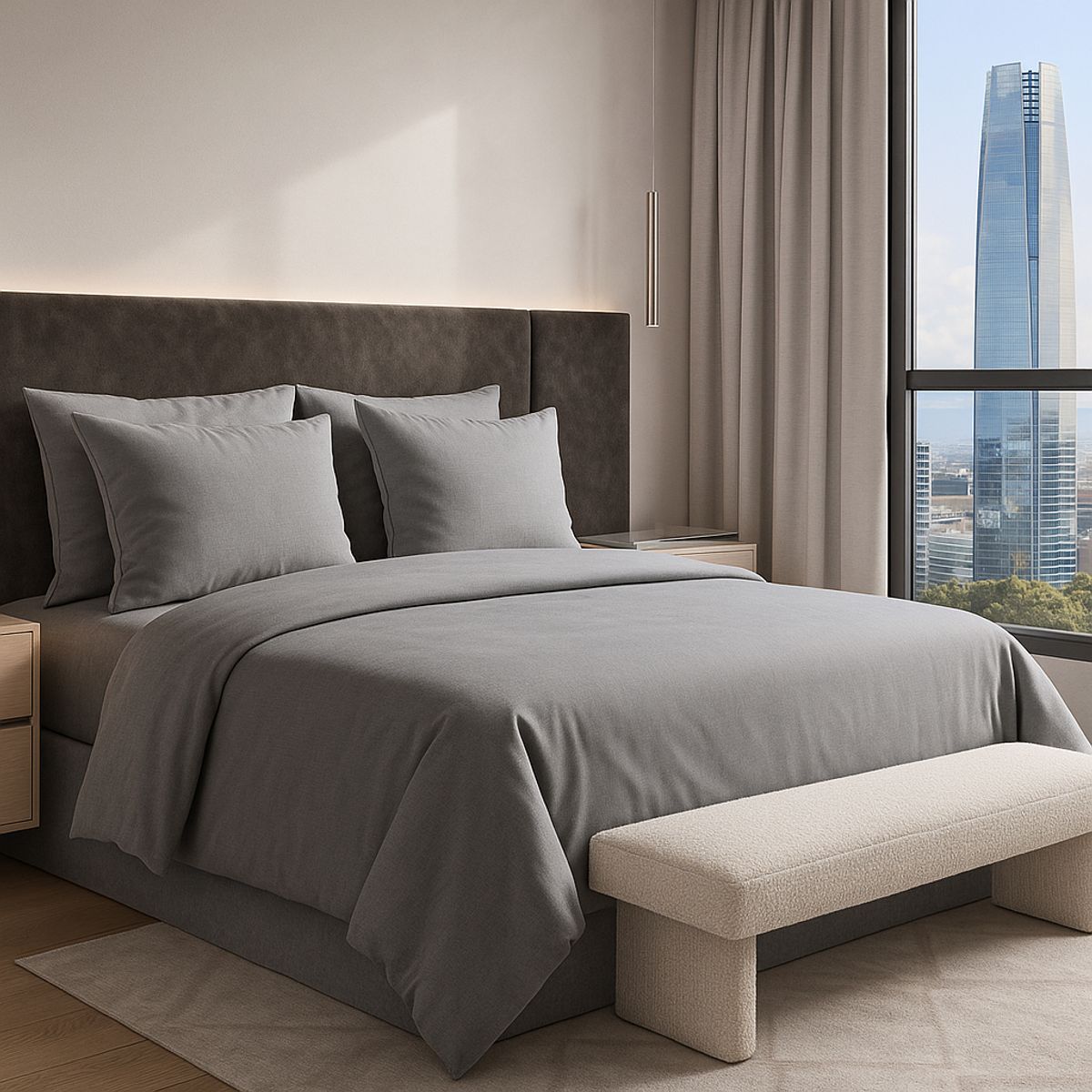 ARMONIA - Juego de sábanas 2 plazas Signature 800 hilos elegante