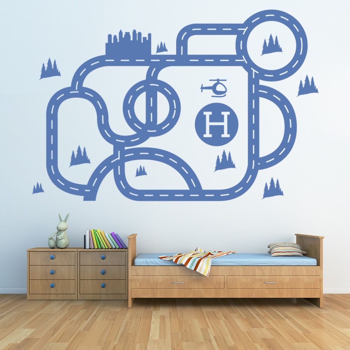 GENERICO - Decomural Road Map Boys Nursery WS-51301