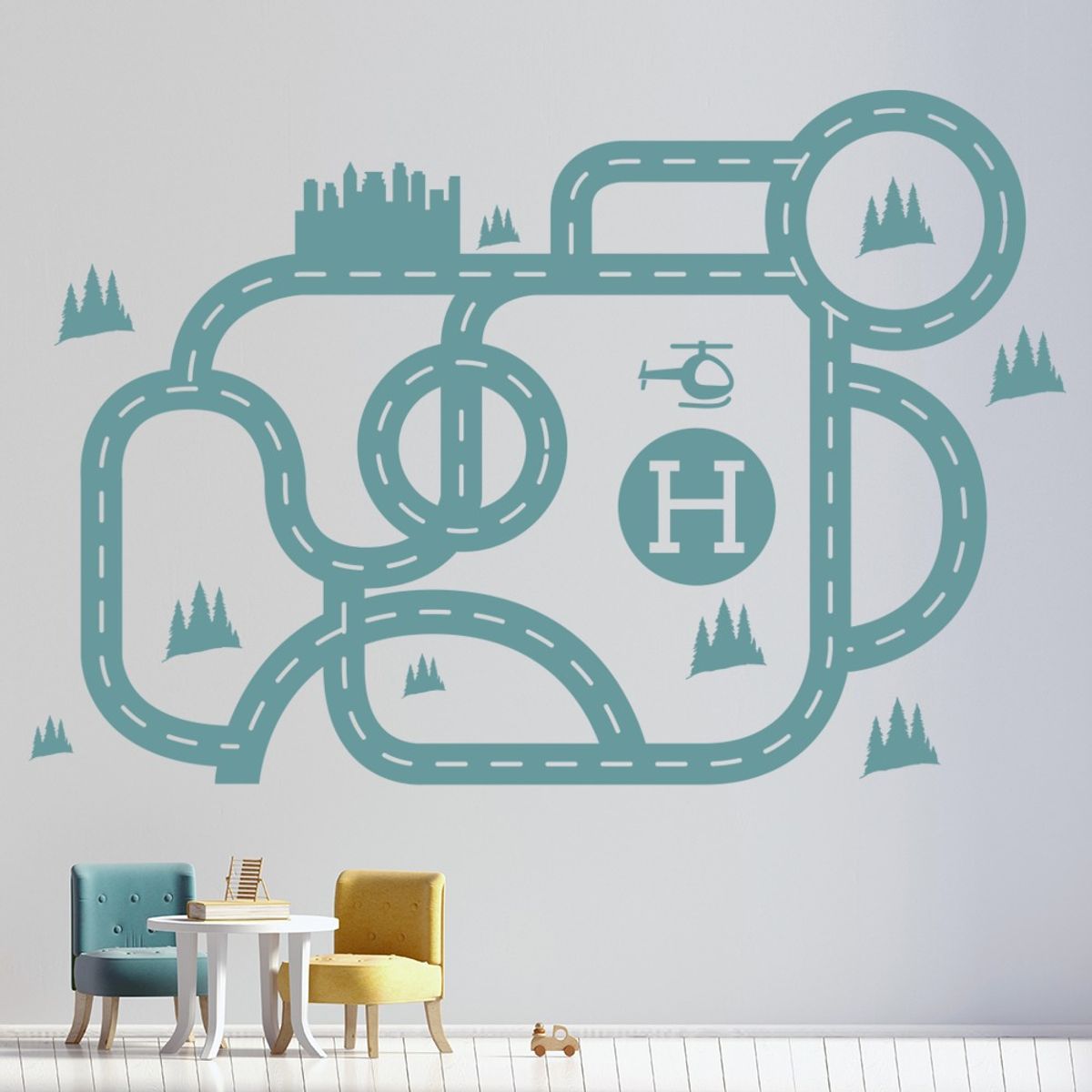 GENERICO - Decomural Road Map Boys Nursery WS-51301