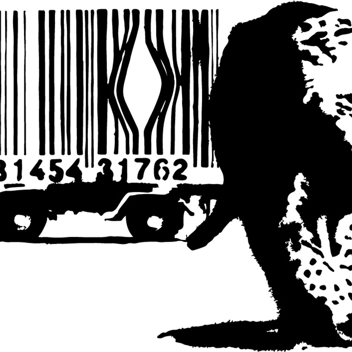 GENERICO - Decomural Leopard Bar Code Banksy WS-51323