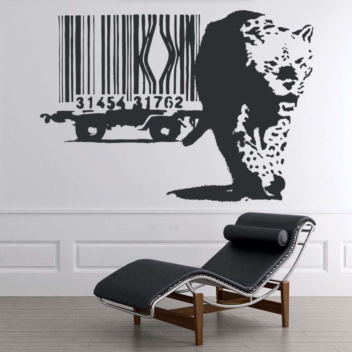 GENERICO - Decomural Leopard Bar Code Banksy WS-51323