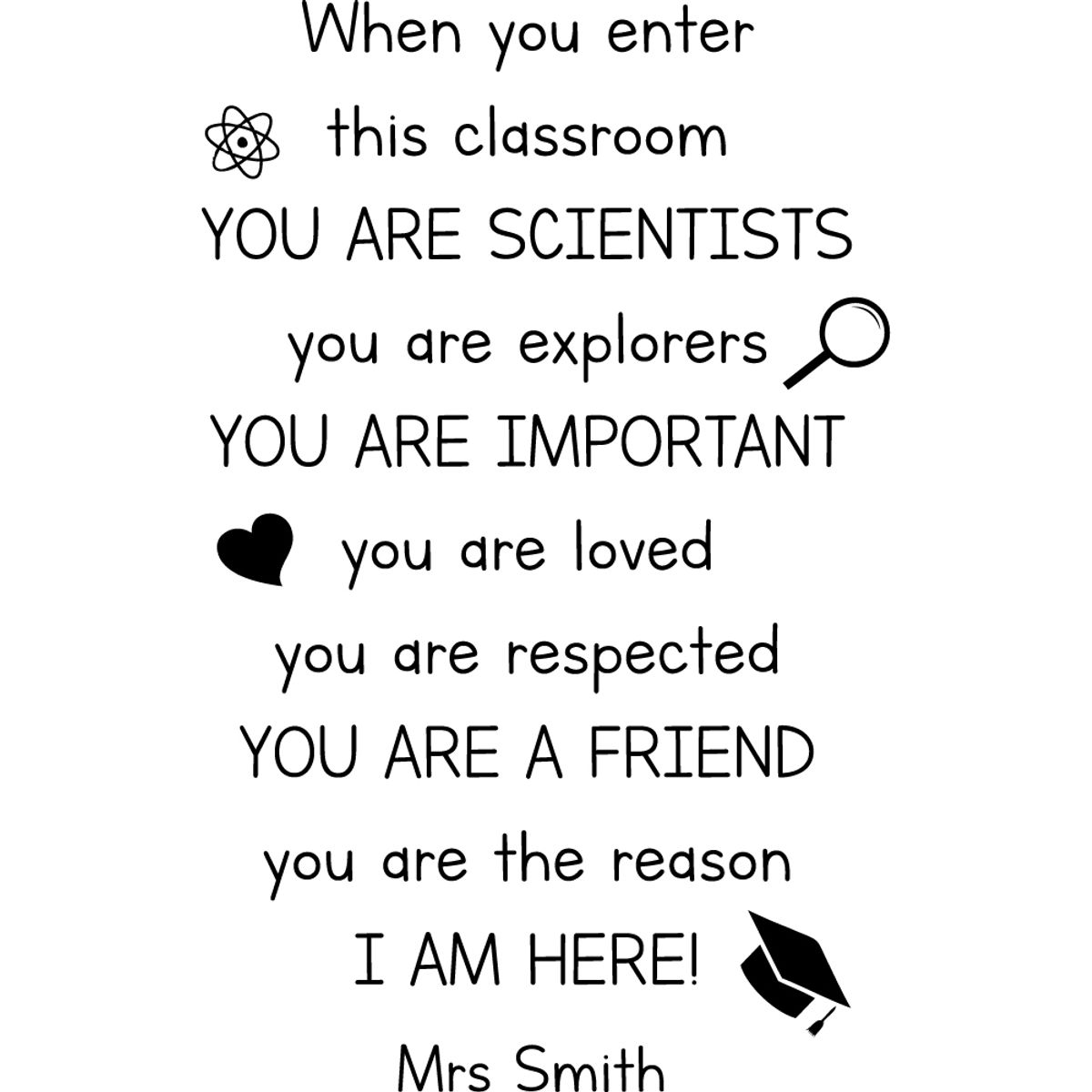 GENERICO - Decomural Personalised Teacher Classroom WS-51342