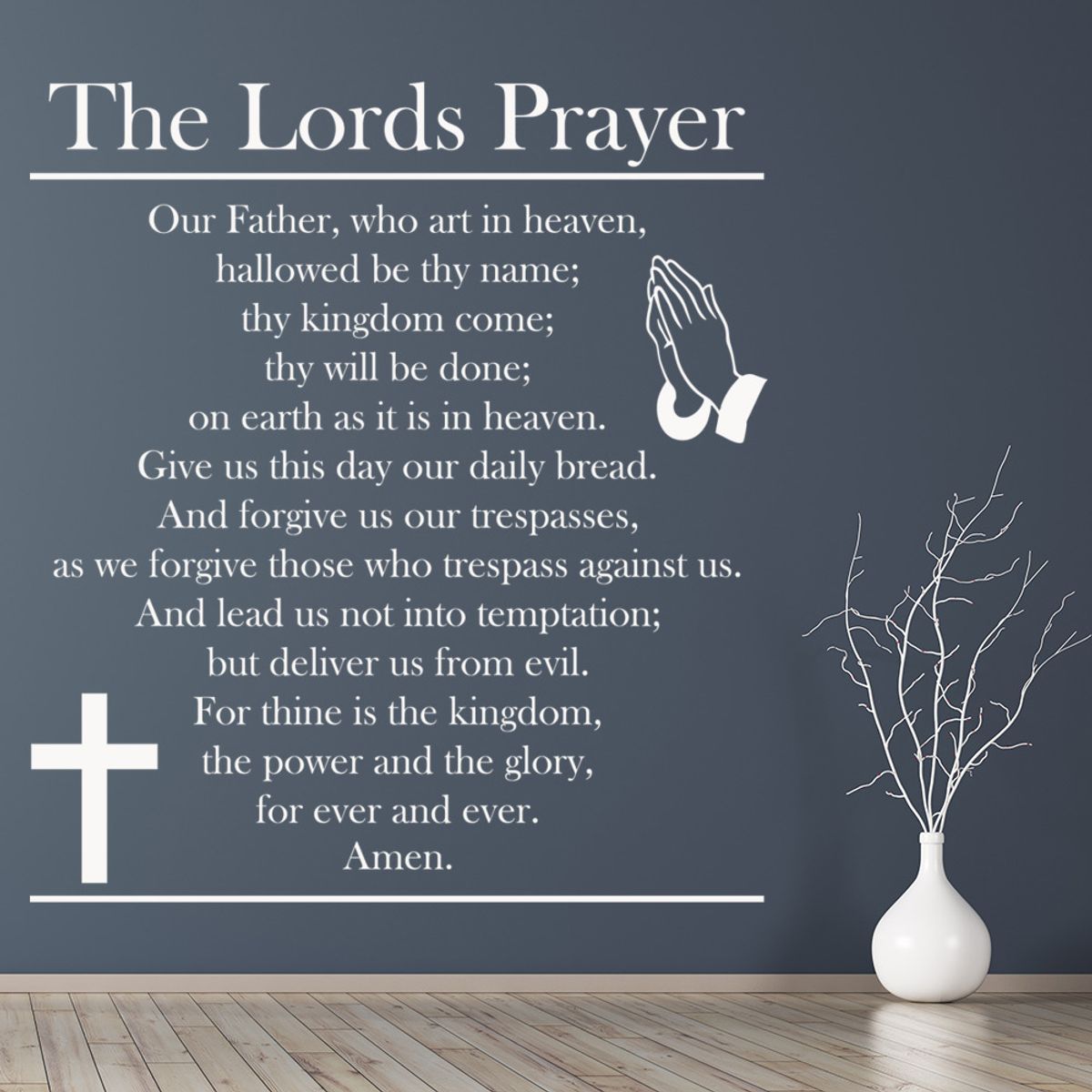 GENERICO - Decomural The Lords Prayer Christian Cross WS-42950