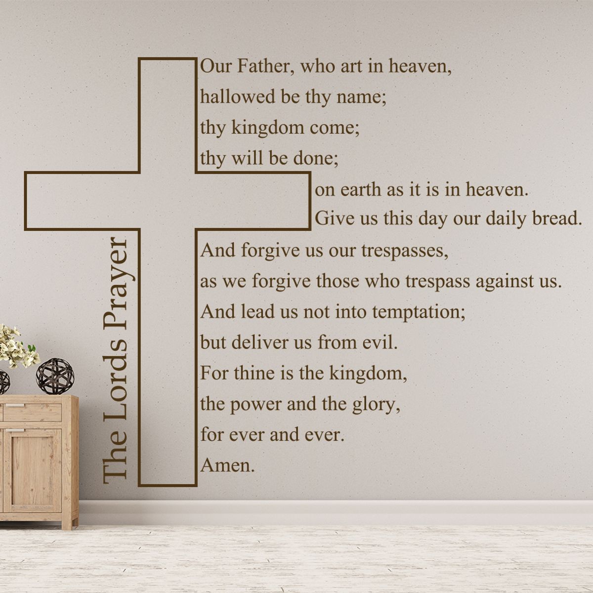 GENERICO - Decomural The Lords Prayer Christian Cross WS-42956