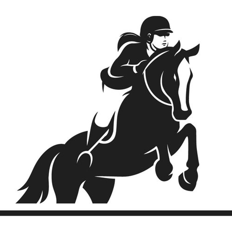 GENERICO - Decomural Girl Riding Horse Jumping Show WS-80036