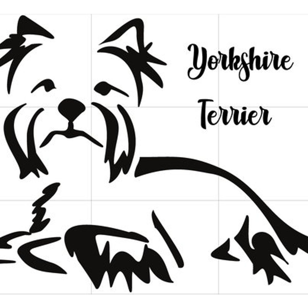 GENERICO - Decomural Yorkshire Terrier Lying Stylized WS-80070