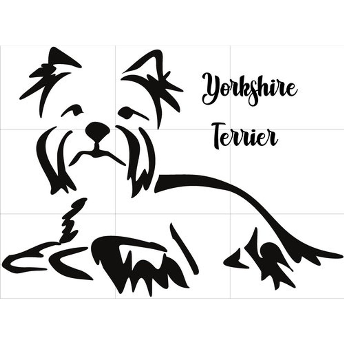 GENERICO - Decomural Yorkshire Terrier Lying Stylized WS-80070