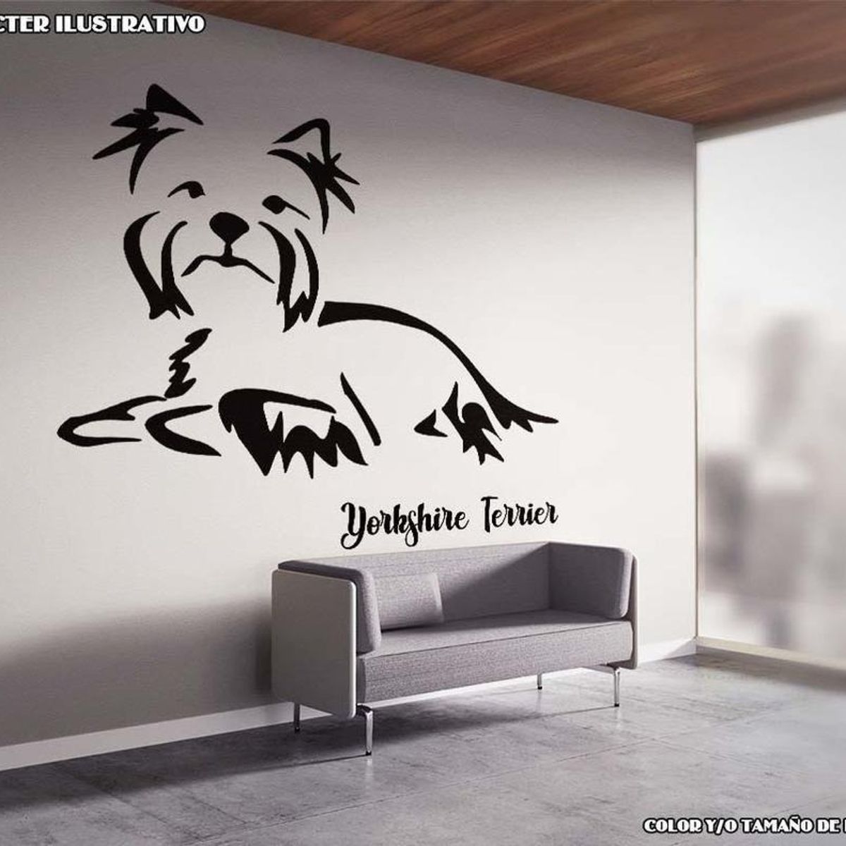 GENERICO - Decomural Yorkshire Terrier Lying Stylized WS-80070