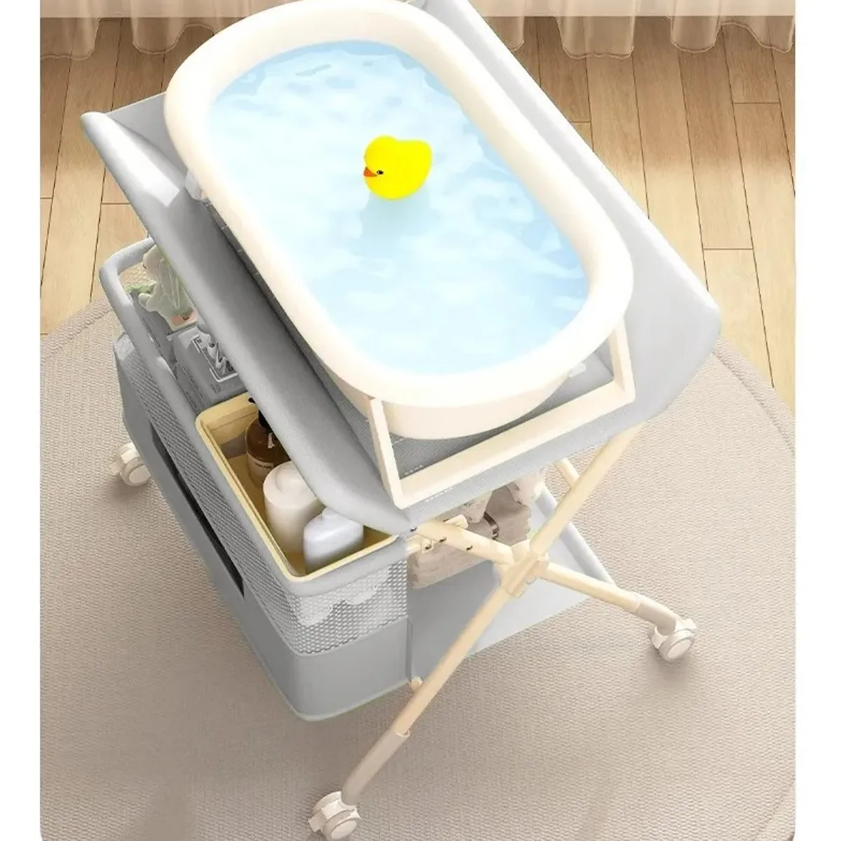 EVERSO - Cambiador Portátil Plegable Para Bebé Con Ruedas Mudador