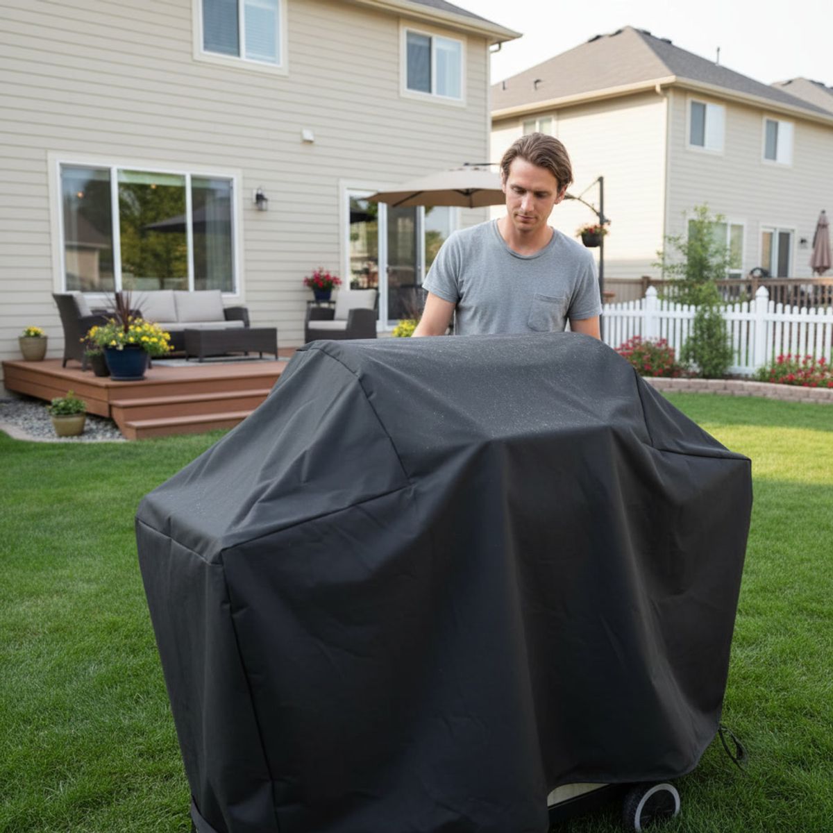 AIZO - AIZO Cobertor Parrilla Asador Exterior Funda Protector Barbacoa