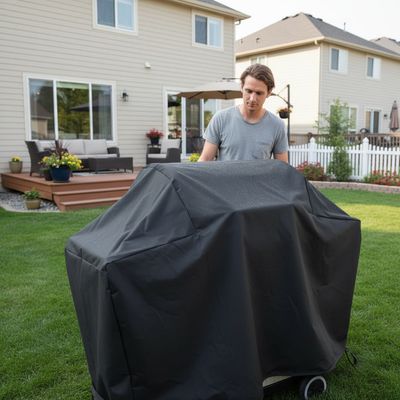 Imagen 2 del producto Cobertor Parrilla Asador Exterior Funda Protector Barbacoa