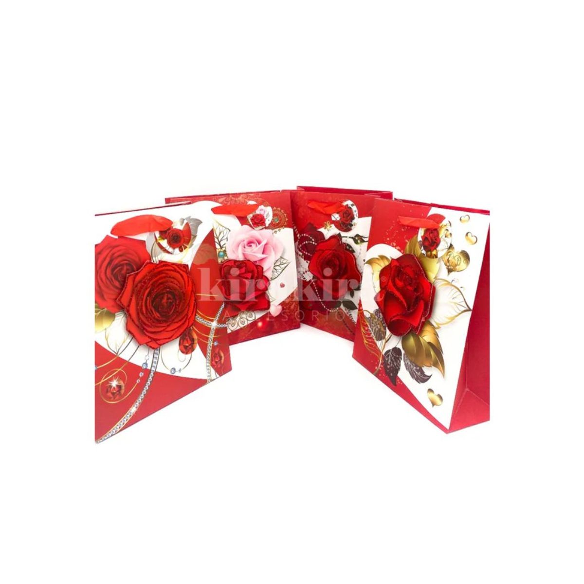 GENERICO - Bolsa De Regalo Floreado 12 pcs 19x23cm