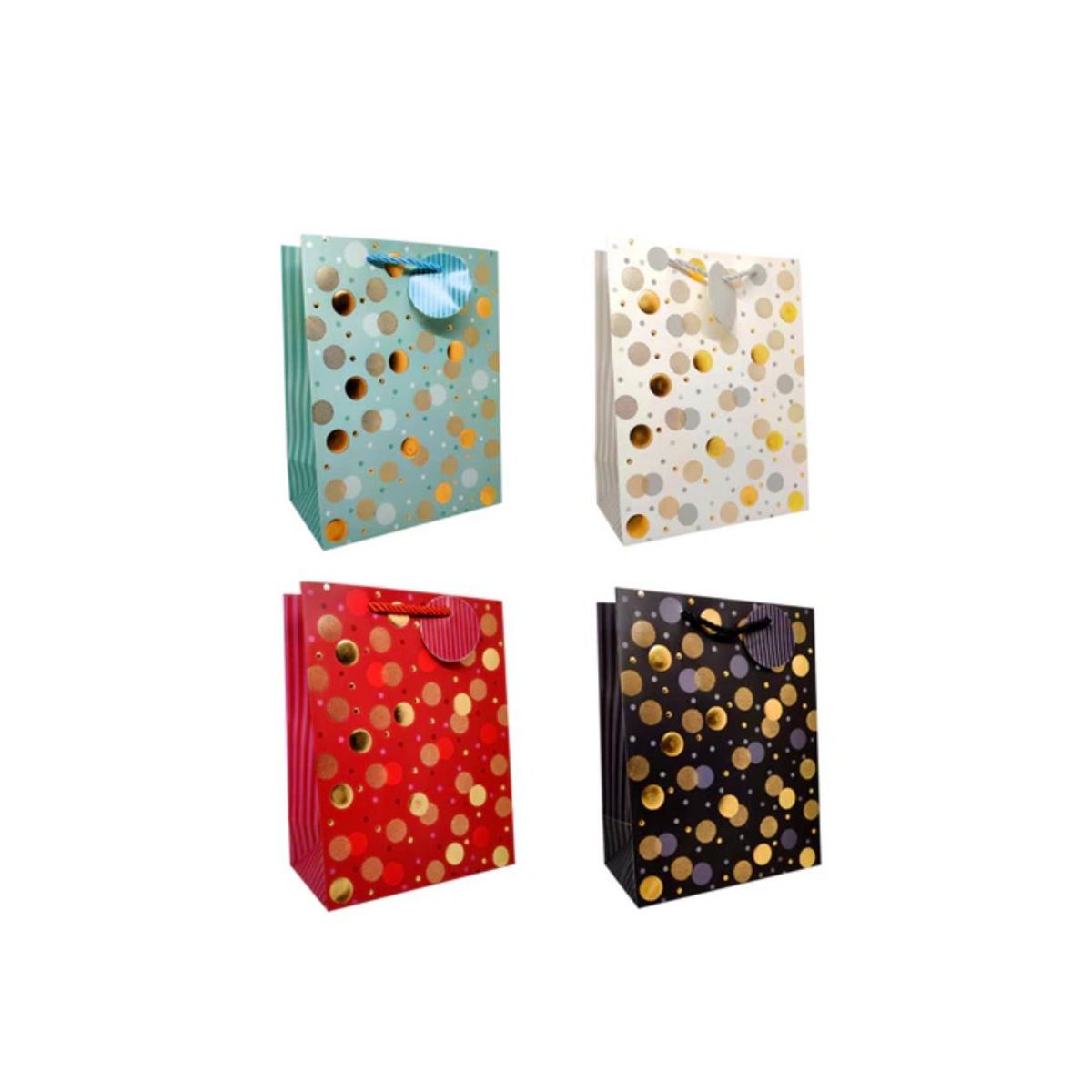 GENERICO - Bolsa de Regalo Golden Circulo 12pcs 26x32cm