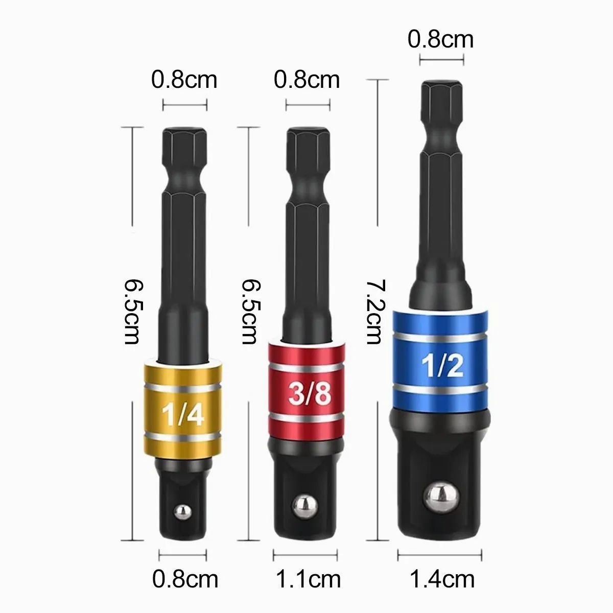9pcs Extension Flexible Atornillador Dado Angulo Herramienta, marca KUANGYE - Foto 2